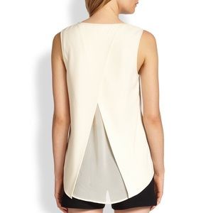 Rag & Bone Harper split back top cream size M